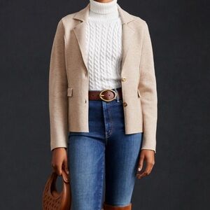 Anthropologie Neutral Beige Knit Cardigan